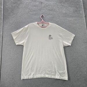 Loser Machine Company Men Shirt XL White Graphic Print Rose